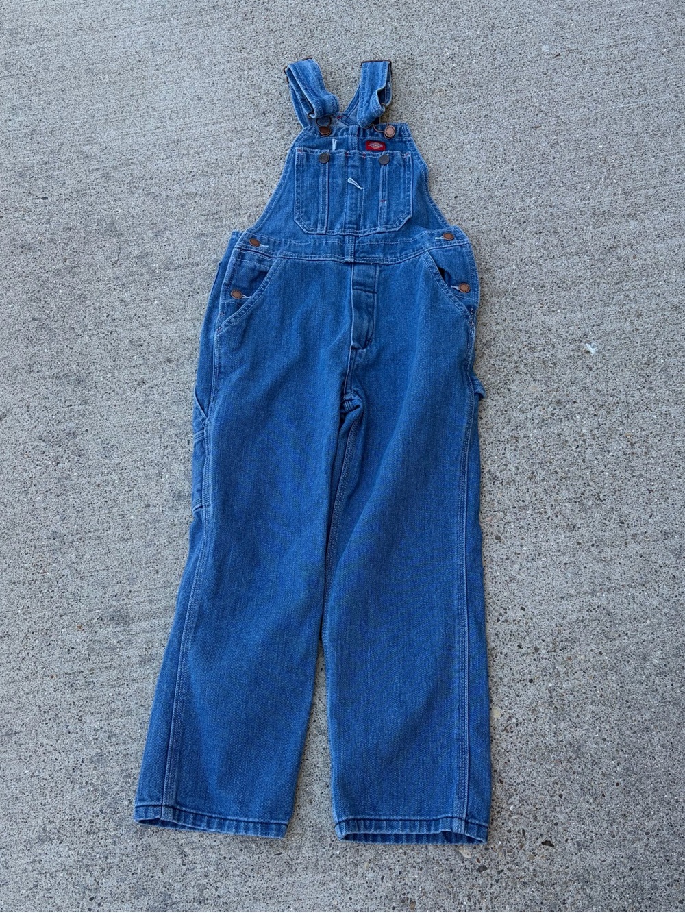 Dickies Kids Youth small adjust denim overalls size Small